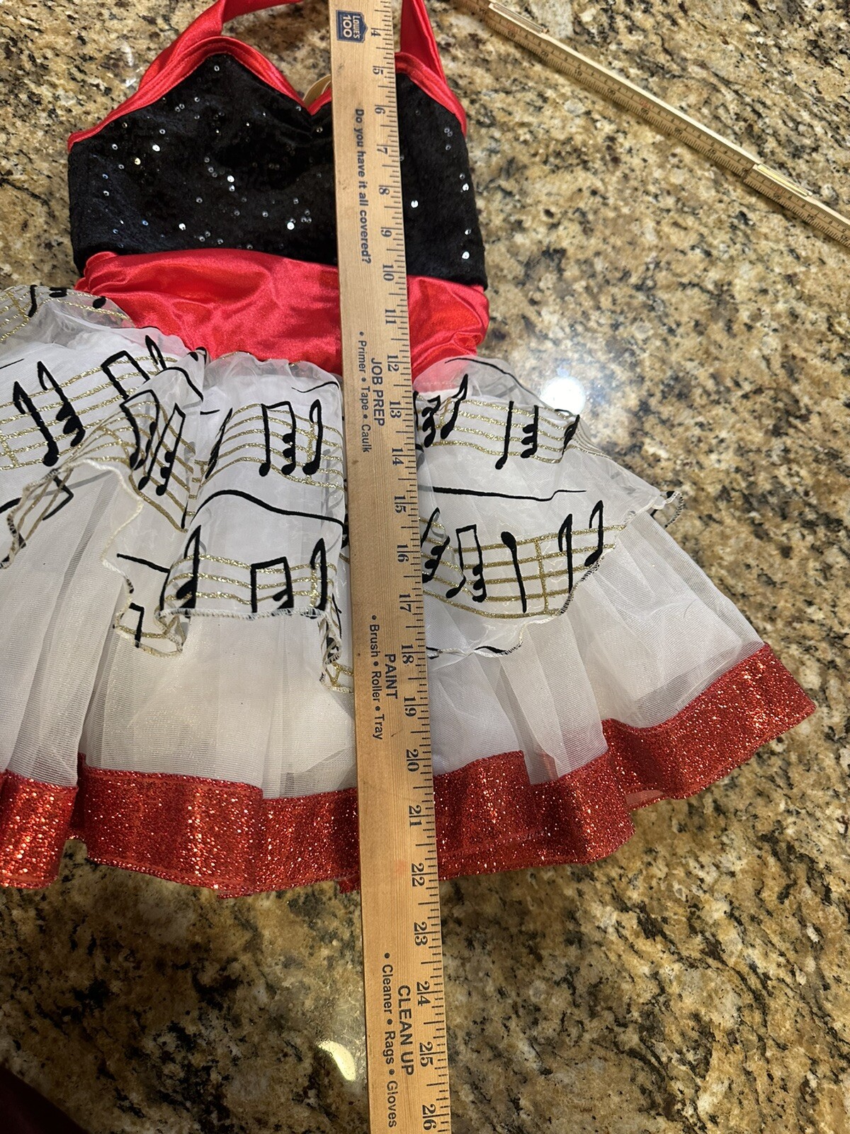 Weissman girls halter music note sequin dance cos… - image 5