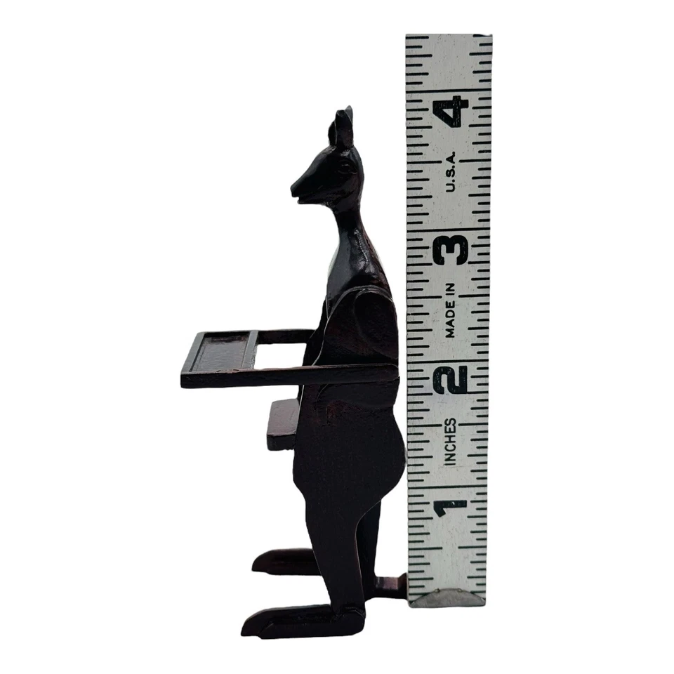 Dollhouse Miniature OOAK Hand Made Mahogany Kangaroo High Chair 1:12 RARE - Image 2 of 4