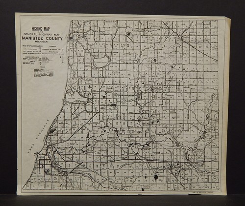 Manistee County Plat Map Michigan Manistee County Map Fishing And Hunting Map C.1930S J19#05 | Ebay