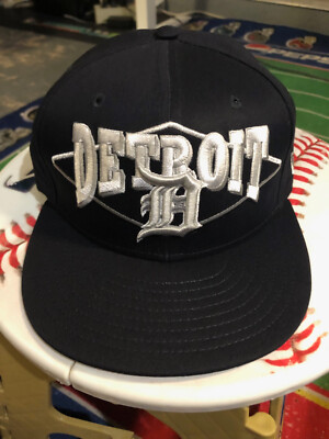 Detroit Tigers MLB Geo Block Team Navy Blue Snapback Adjustable Baseball Hat Cap