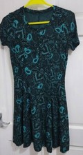George size 10 ladies Green short sleeved paisley design party dress