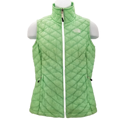 The North Face Thermoball Quilted Puffer Vest Womens Small Green  Outdoorsy Warm