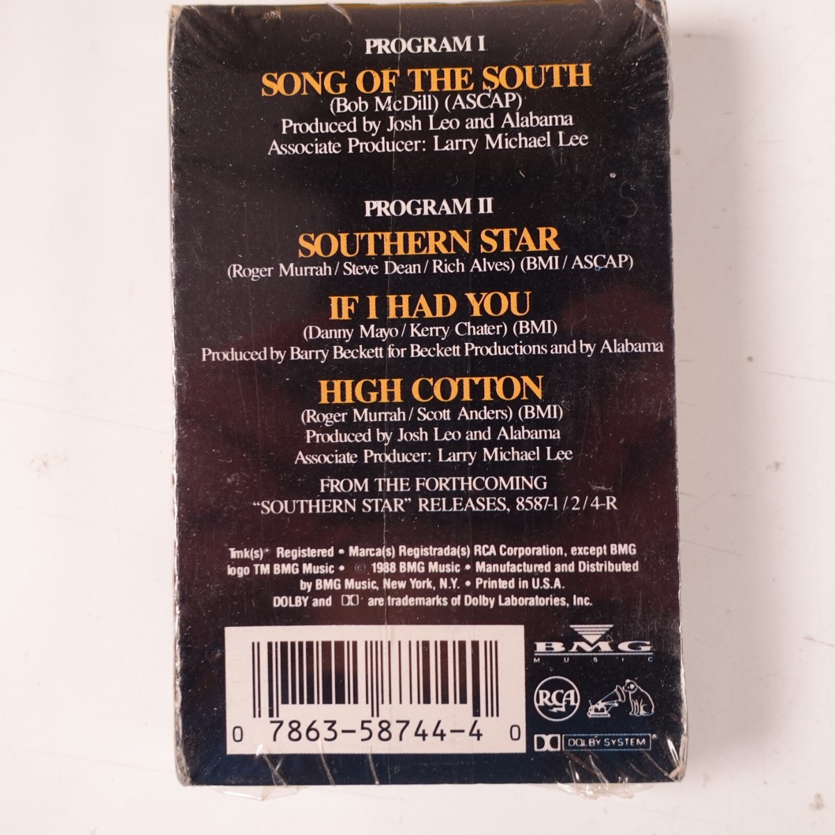 Alabama Song of The South Cassette Single | eBay