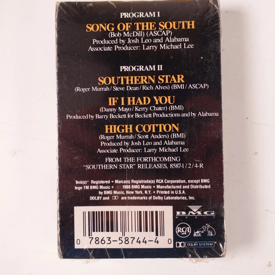Alabama Song of The South Cassette Single - Image 2 of 2