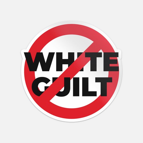 Calcomanía adhesiva de vinilo para parachoques de coche sin culpa blanca - Imagen 1 de 4