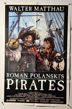 ROMAN POLANSKI`S PIRATES 1sh Original Movie Poster Walter Matthau Cris Campion