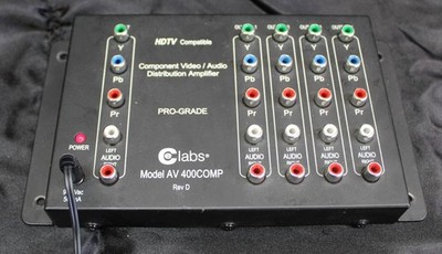 CE Labs Model AV 400COMP  Audio & Video Distribution Amplifier w/ Power Supply
