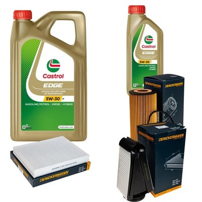 Inspektionspaket Castrol EDGE 5W-30 M Engine 6L für Mercedes C-Klasse