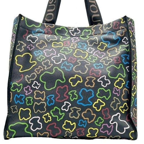 TOUS Bolso de Mano Bolso Cartera Oso Camuflaje Negro Multicolor 44×36cm - Imagen 3 de 13