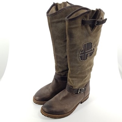 Napapijri boots women's size EU 37 brown leather suede boots