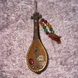 Vintage 7" GREEK BOUZOUKI  Handmade Wooden / Instrument Decorated