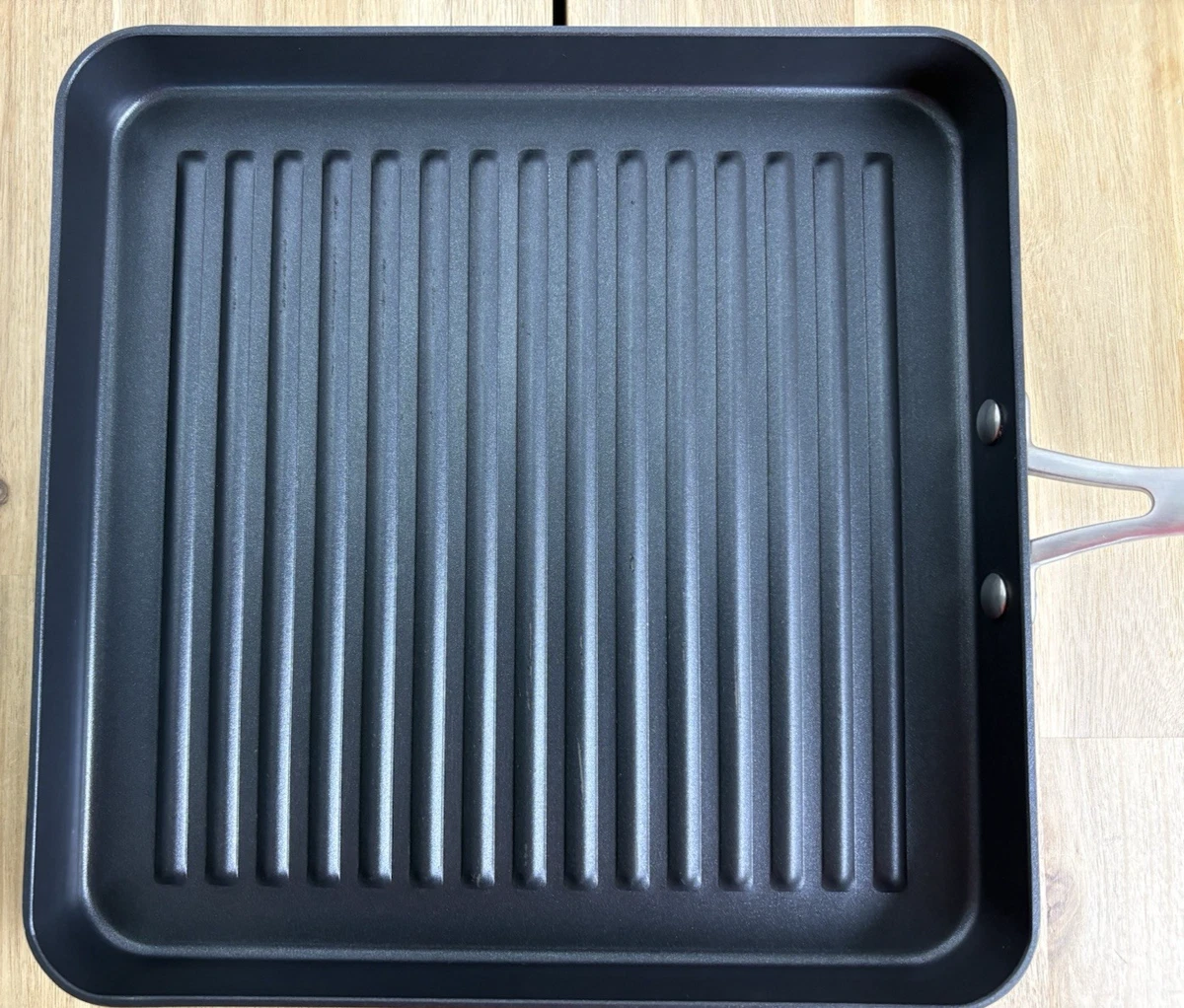 Parrilla cuadrada antiadherente de aluminio anodizado duro Belgique sartén plancha 11"