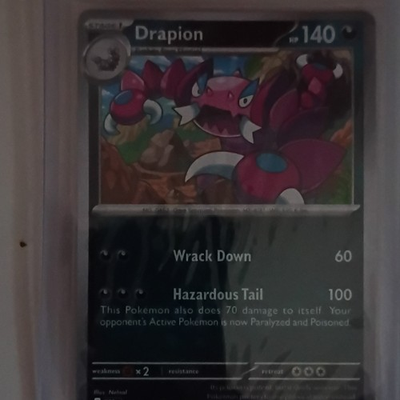 #ad Pokémon TCG Drapion Stage 1 Scorpion HP 140 Attack 60 100 Card English $2.90