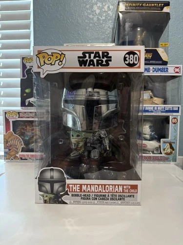 Funko Pop! Vinyl Jumbo 10 in: Star Wars- The Mandalorian (Chrome) (10 inch) #381