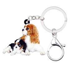 Cavalier King Charles Spaniel Keyring Acrylic Free P.p