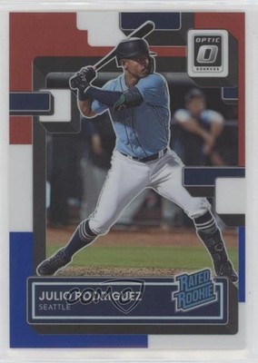 2022 Donruss Optic Rated Red White & Blue Prizm Julio Rodriguez Rookie RC 0l9i
