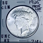 1925 P BU GEM PEACE SILVER DOLLAR UNC MS+++ U.S. MINT RARE COIN 7181