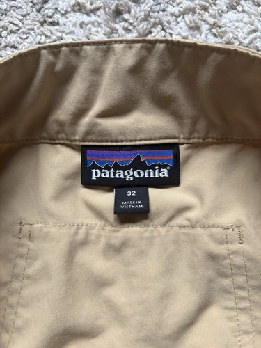 Patagonia RPS ROCK pants men Beige Hiking opposet adjustable waist 32 Medium Tan - Picture 2 of 9