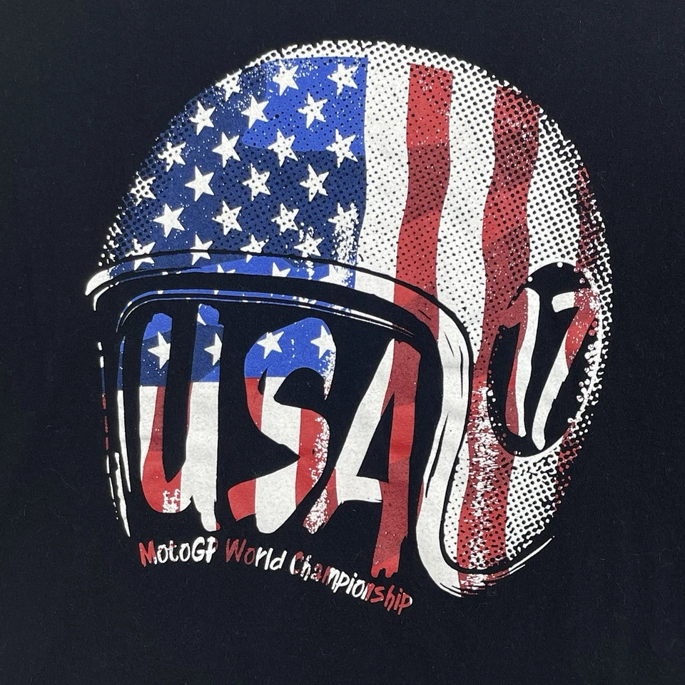 Moto GP 2017 USA World Championship Motorcycle Road Racing T Shirt Men's XL - Image 2 of 4