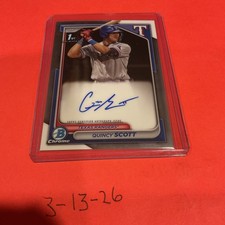 2024 1st Bowman Chrome Quincy Scott 1st Base Auto Autograph Texas Rangers HTA