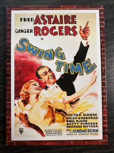 Swing Time Astaire, Ginger Rogers DOBLE MUESTRA RELIQUIA 243/500 2009 Película Panini -85