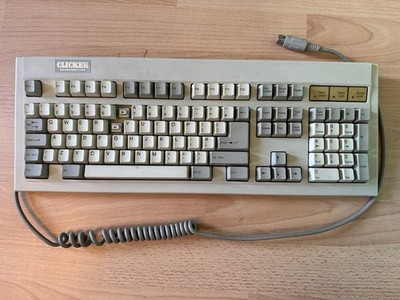 Clicker Vintage IBM Compatible Computer Keyboard Mechanical - Rare UK Version