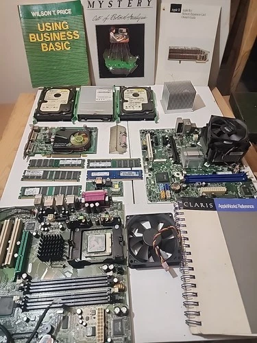 VTG Lot  PC Computer Parts Graphics Sound Cards Books Memory Hardware Motherboar