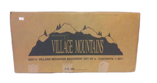 Dept 56 Christmas Village Mountain Backdrop Set of 2 Item 5257-4 NIB