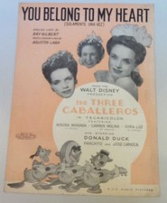 1943 You Belong To My Heart Sheet Music Vintage Classic Ray Gilbert Agustin Lara 1943 You Belong To My Heart Sheet Music Vintage Classic Ray Gilbert Agustin Lara