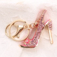 Pink High-heel Keychain: Fashionable Decor Accessory, Stylish Gift