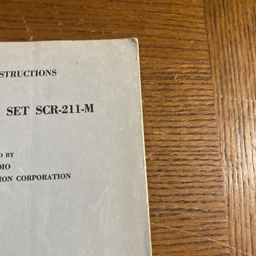 Radio Bendix - Jeu de fréquences SCR-211-M Manuel d'instructions - Photo 4/6