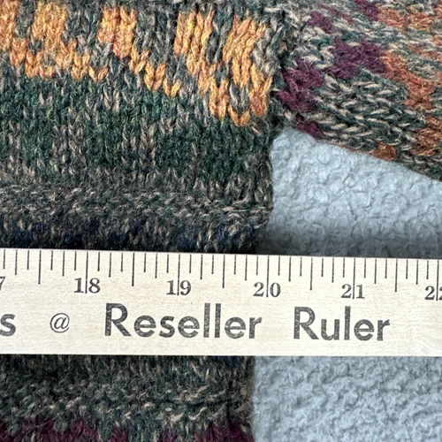 Vtg American Eagle 100% Shetland Wool Sweater Women Medium Fair Isle Nordic - Picture 5 of 19