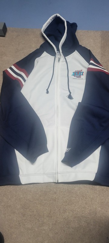 Reebok Super Bowl XLII 42 Full Zip Hooded Sweatshirt Size 2XL New W/ Tags Giants