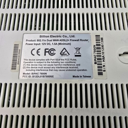 Billion BiPAC 7800N Wireless-N ADSL ADSL2+ NBN Firewall Router Modem - 第 2/3 張圖片