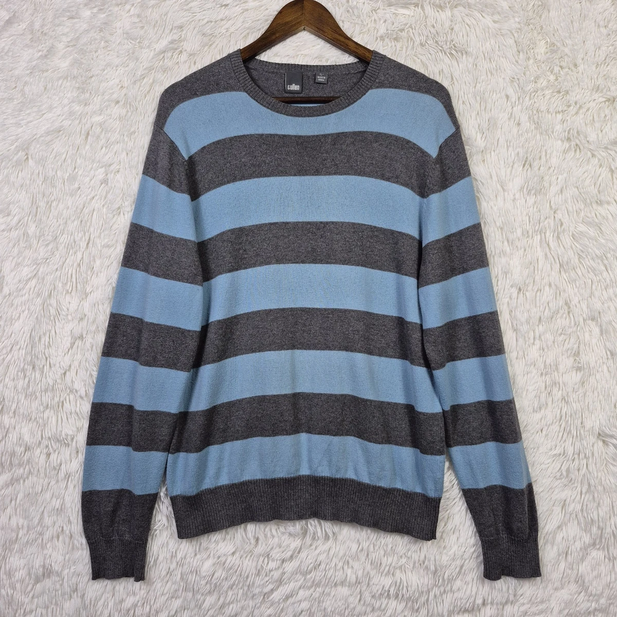 Pull CULLEN Gris Col Rond Avec Patches Coude Matelassés - Taille M, Neuf Sans étiquettes