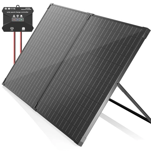 100 Watt 12 Volt Portable Solar Panel with Waterproof 10A Charger Controller,...
