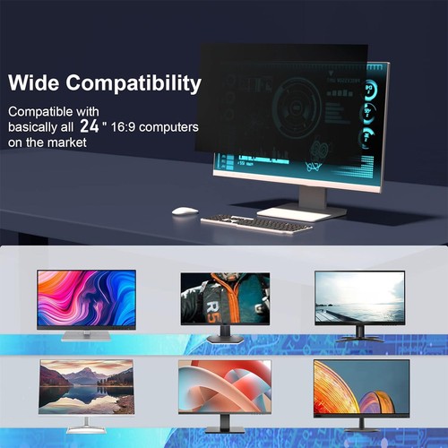 24 Inch Computer Private Screen Filter Eye Protection Prevent And Bl AM - Afbeelding 4 van 24