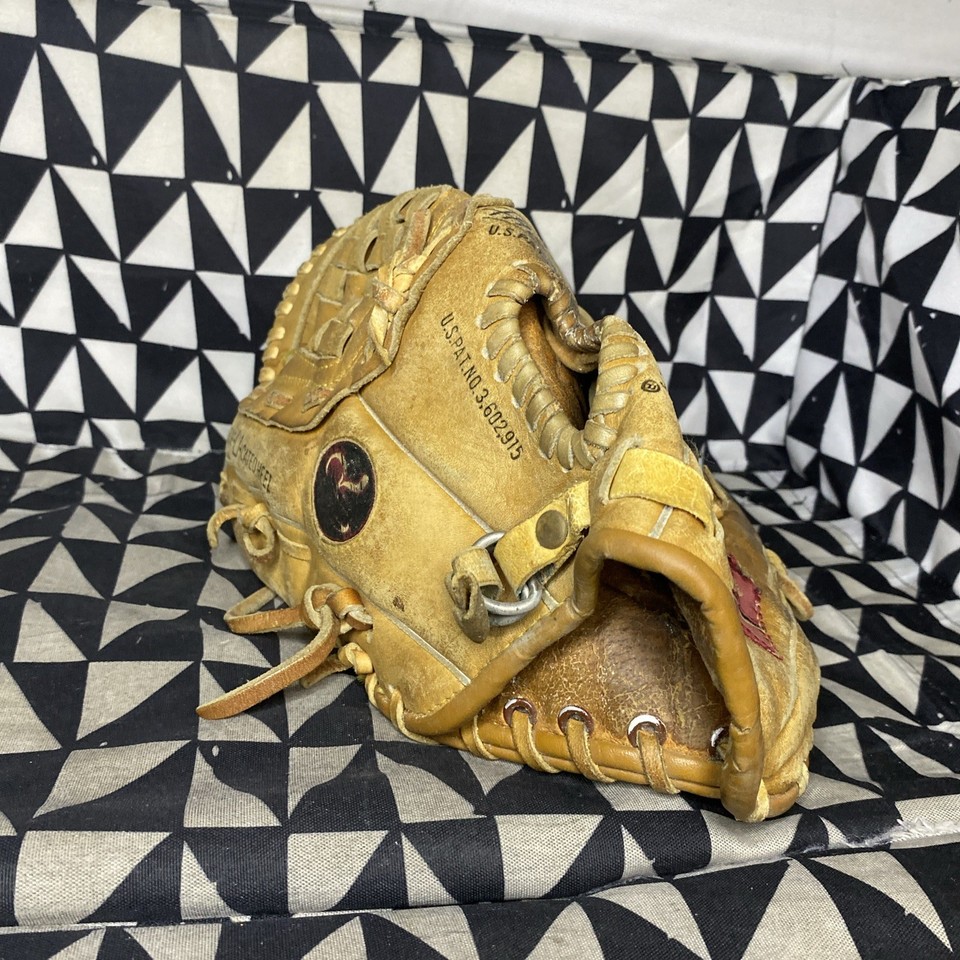 Gant De Baseball Wilson Jim Rice - Cuir Marron Taille 10 - Gaucher - Vintage Taiwan