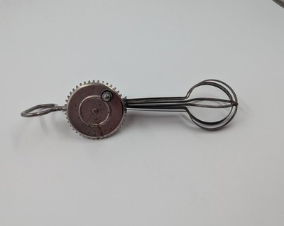 Vintage Antique A&J Metal Hand Crank Egg Beater Mixer Pat. Oct 1923 USA