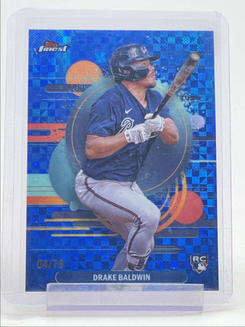 DRAKE BALDWIN 2025 TOPPS FINEST UNCOMMON ROOKIE BLUE CHECKERBOARD /75 Q1883