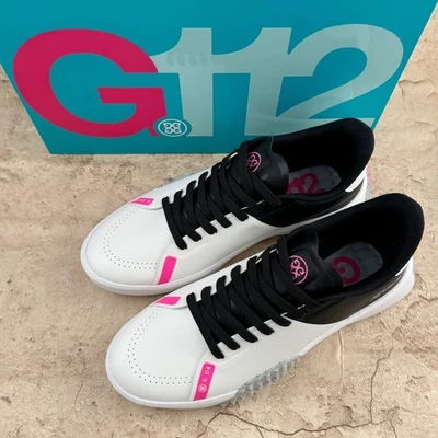 G/Fore Fore G4 G.112 Mens Stippled Golf Shoe Sneaker US 10 11 12 Snow/Onyx