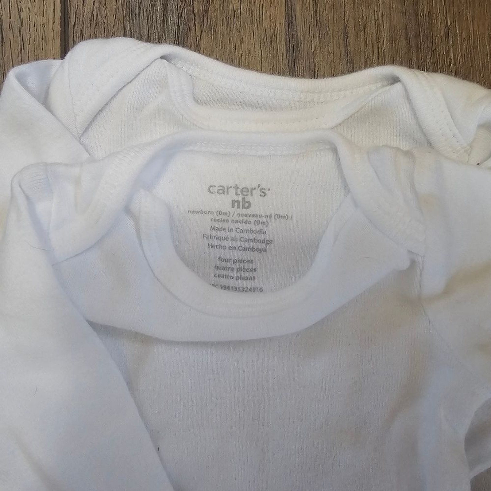 Carter's White Long Sleeve Bodysuit Set image 3