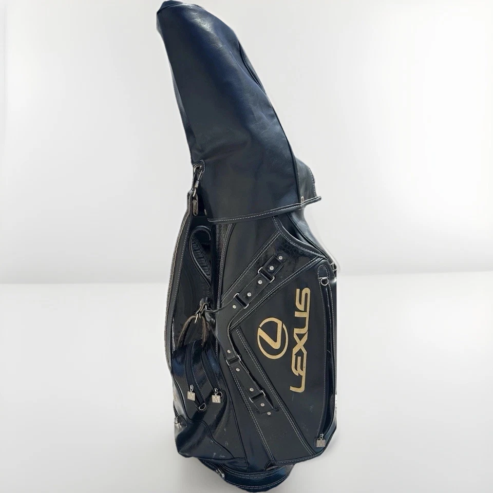 Bolsa de golf Lexus de colección de Miller Pro rara promoción Ron Miller con cubierta de lluvia rara Foto 3 de 4