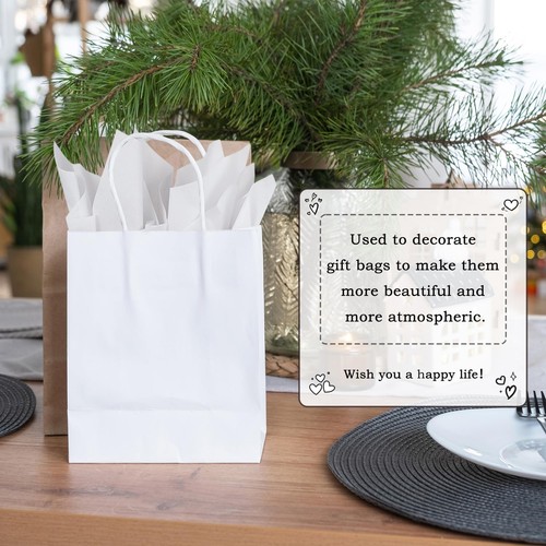 1000 Sheets 20"X15" White Tissue Paper Bulk for Gift Bags - Wrapping Tissue P... - Picture 7 of 7