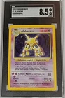 SGC GRADE 8.5- 1999 POKEMON BASE SET #1 ALAKAZAM HOLOGRAPHIC
