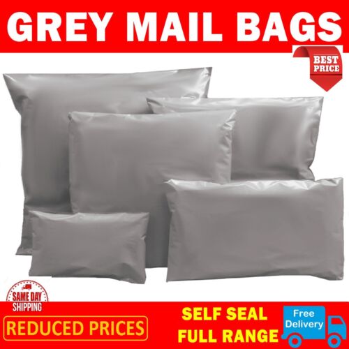 MAILING BAGS Grey STRONG Parcel Postage Plastic Post Poly mailer SELF SEAL Bags - Picture 8 of 9