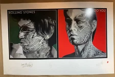 ROLLING STONES TATTOO YOU ROCK & ROLL 1998 LITHO POSTER SIGNED & NUMBERED