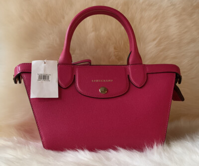 NWT LONGCHAMP Le Pliage Heritage-small-Leather Satchel/ Crossbody