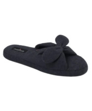 Cuddl Duds Jersey Knit Bow Slide Slipper