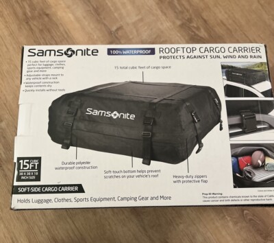 New Samsonite Car Rooftop Cargo Carrier 100% Waterproof 15 Cubic Ft